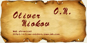 Oliver Miokov vizit kartica